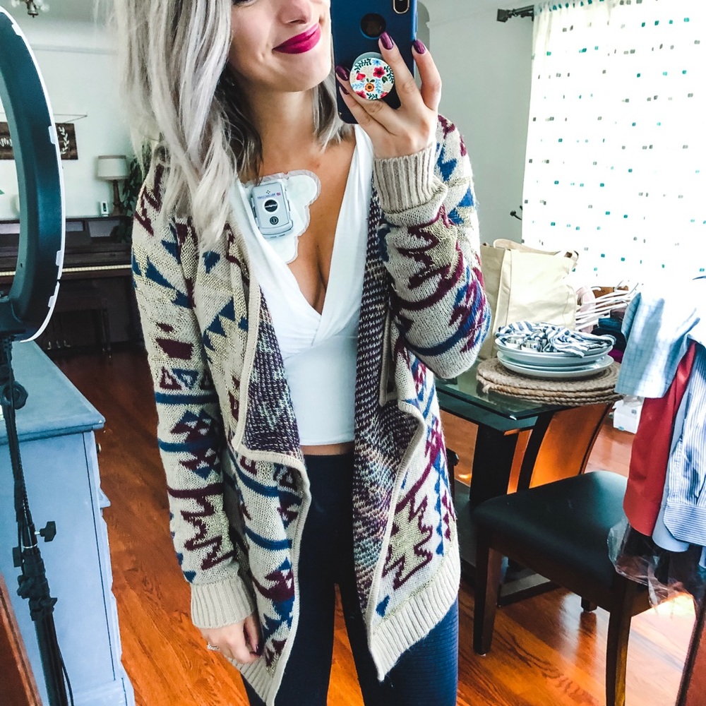 Buckle Daytrip Tinsel Geometric Cardigan XS